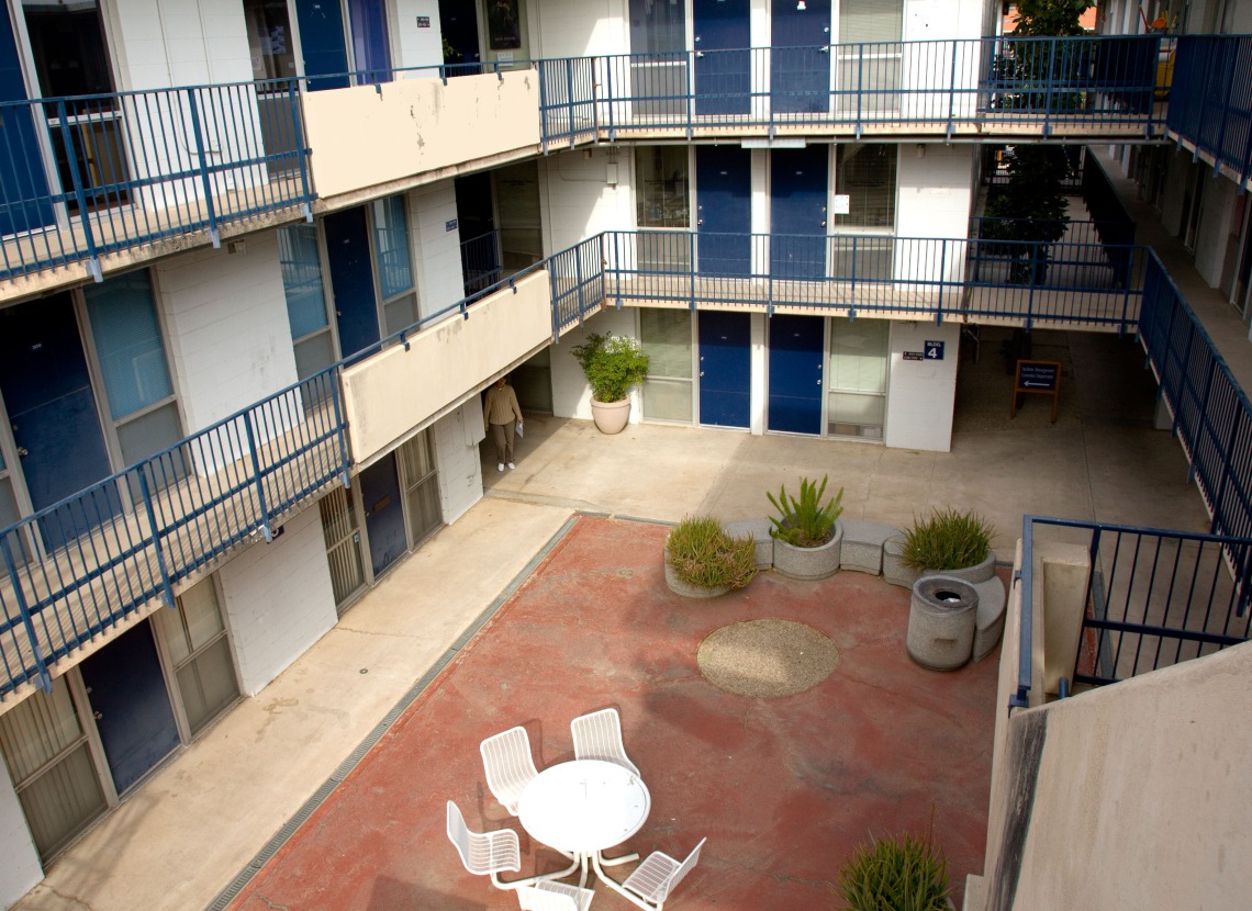 Babcock dorm courtyard