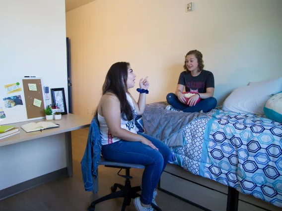 Students in the Honors Village