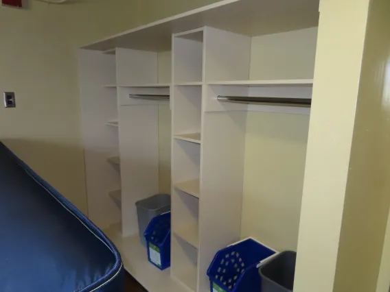 Closets in triple dorm room in Arizona-Sonora