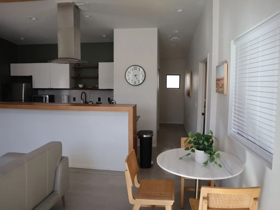 University rowhouse living room interior 