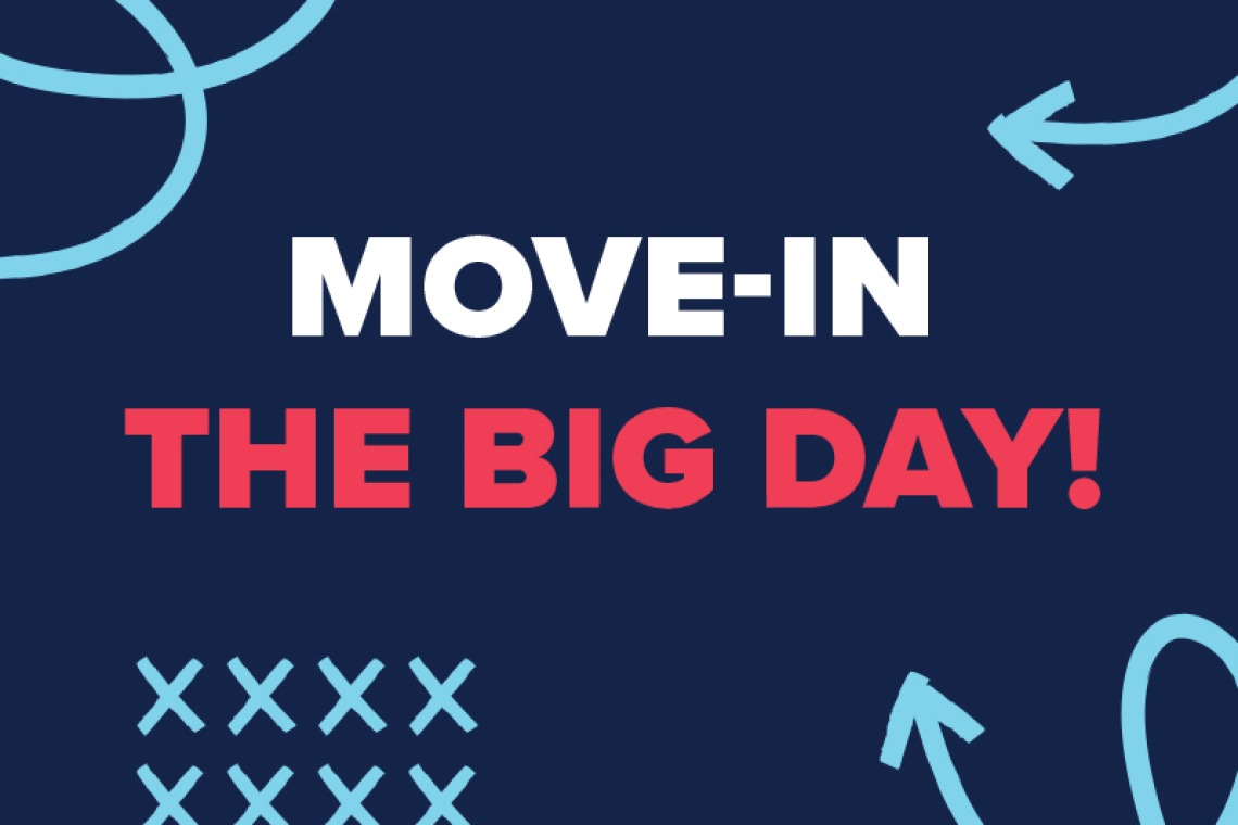 Move-In, The Big Day Graphic with arrows