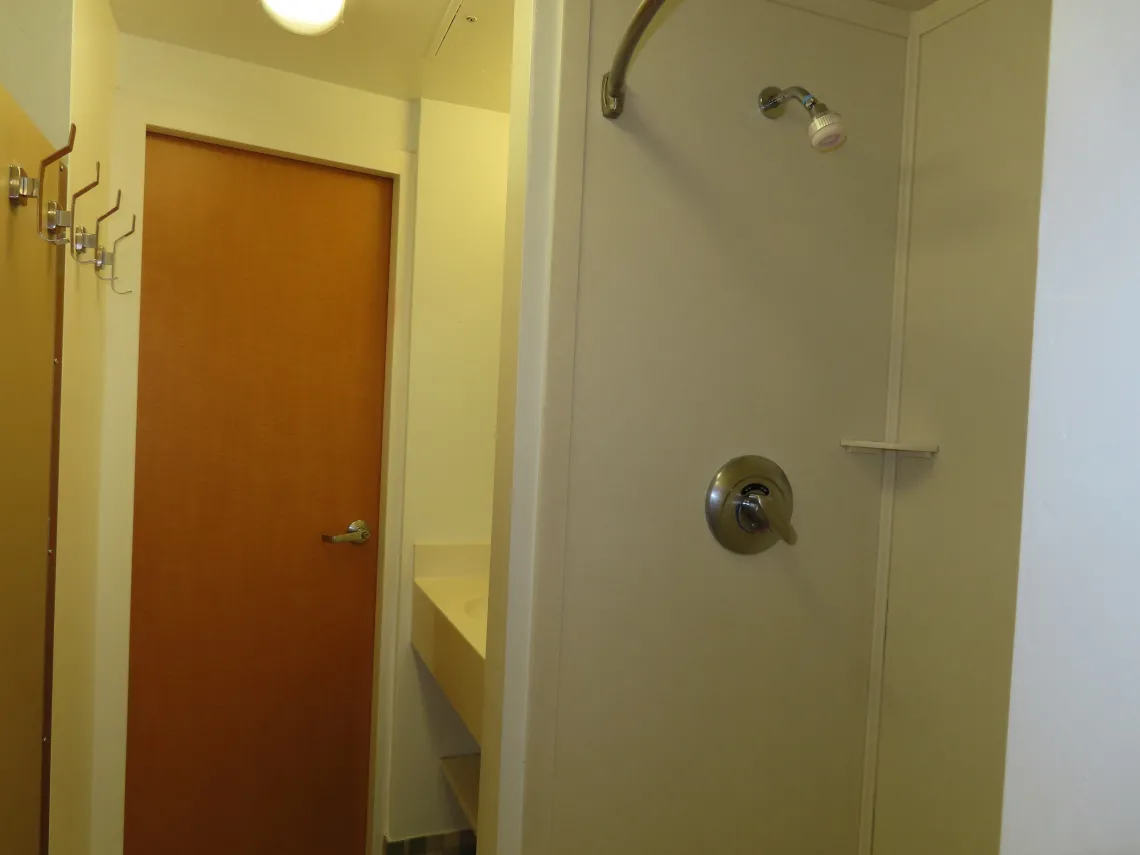 Bathroom in double dorm room in Coronado