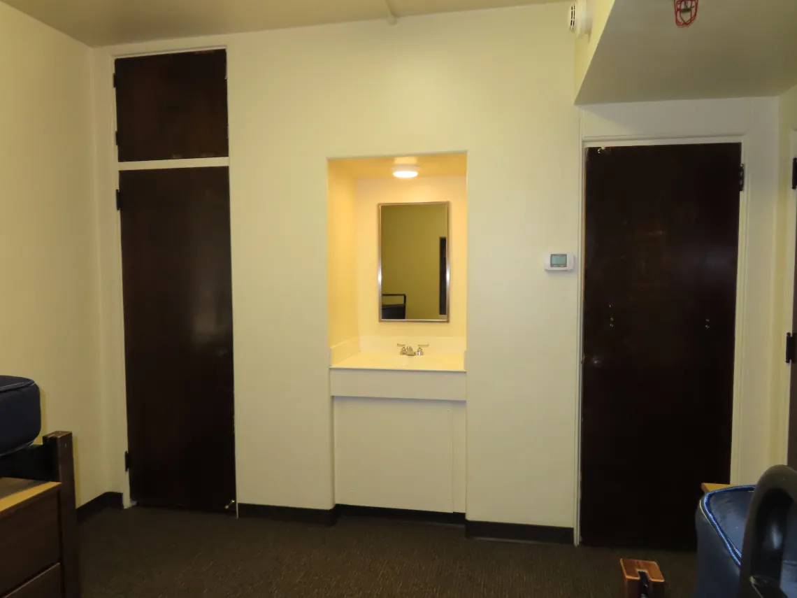 Closets in double dorm room in Gila