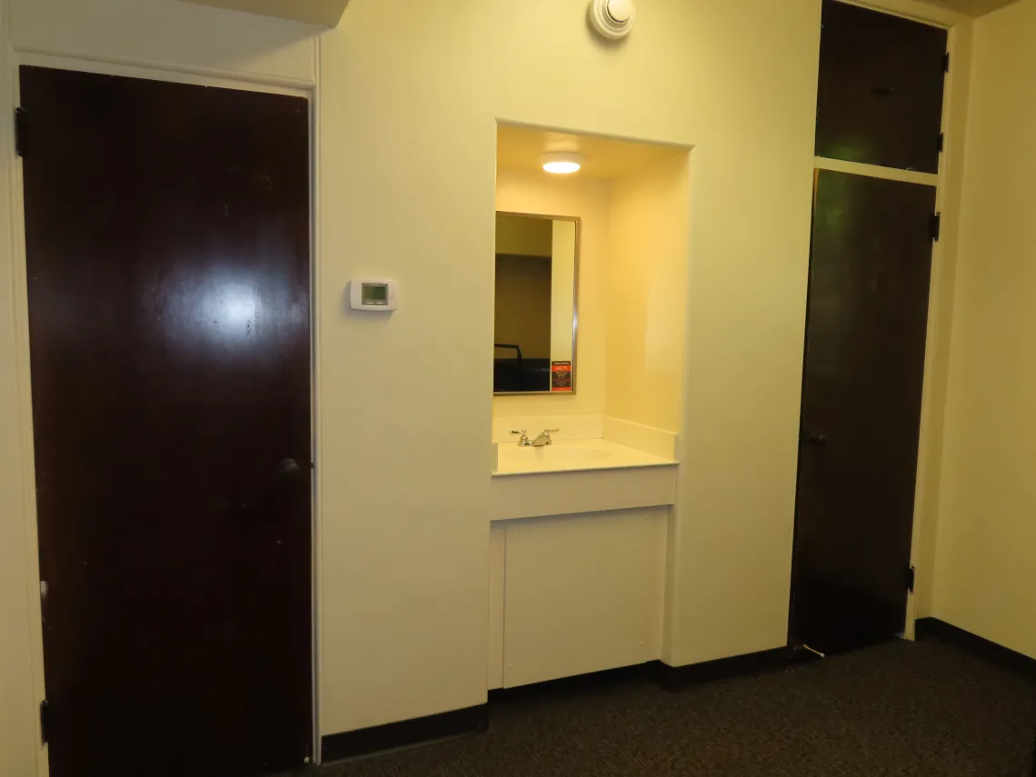 Closets in single dorm room in Gila