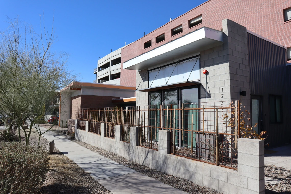 University rowhouse exterior