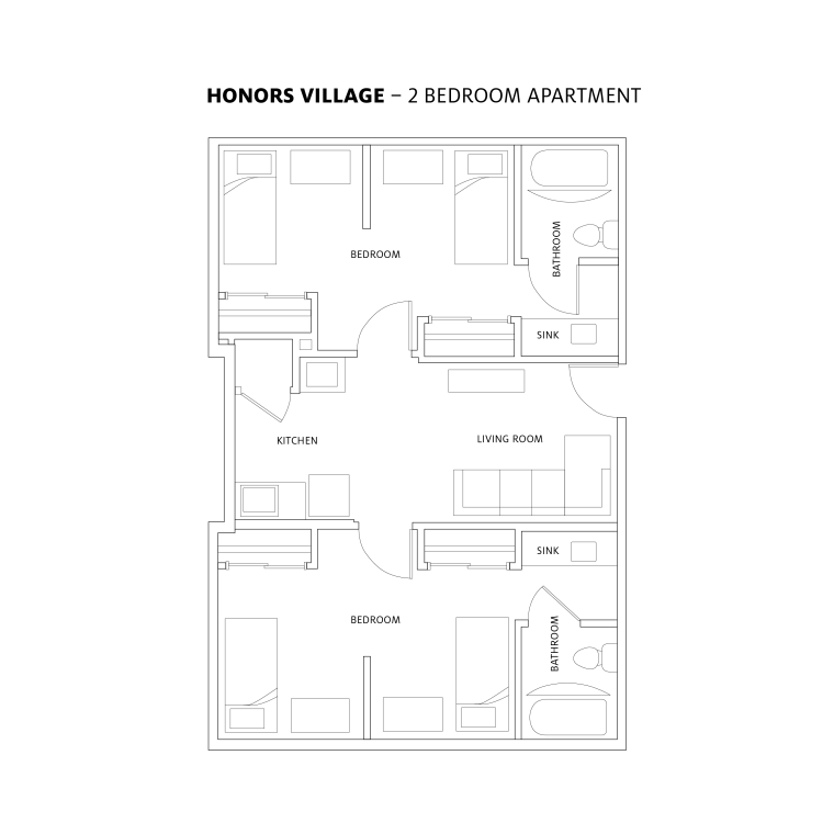 2D HNRV 2BR apartment layout