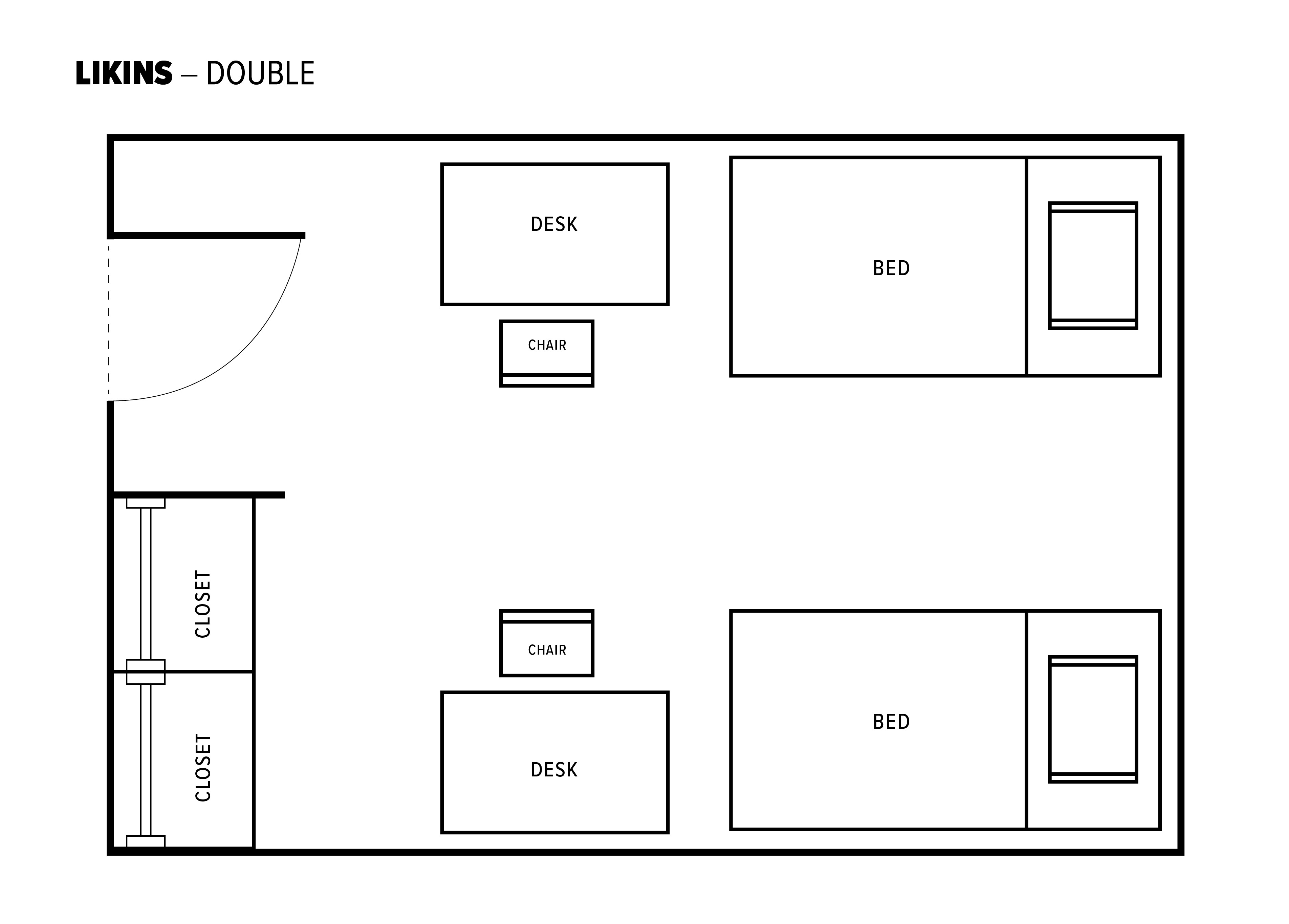 Double room layout