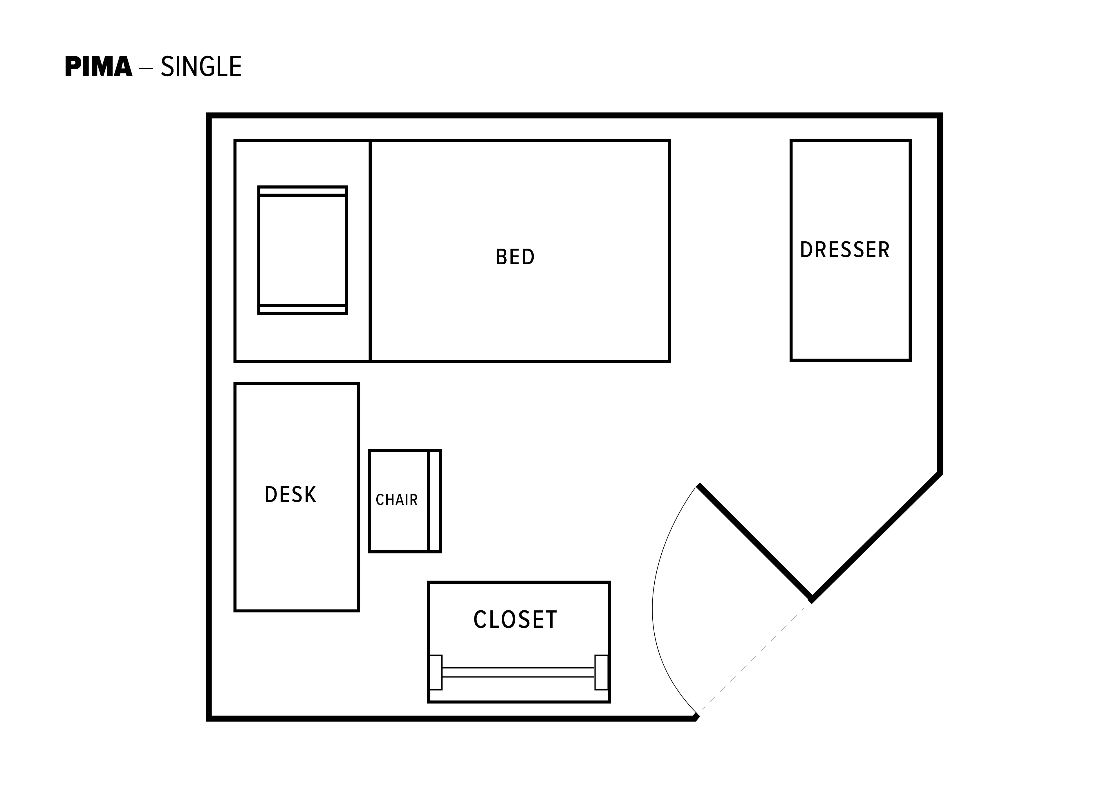 Single-suite room layout