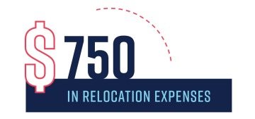 $750 in relocation expenses