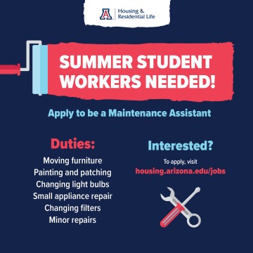 Summer Student Workers recruitment poster