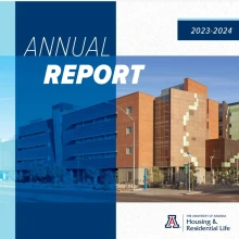 cover photo of annual report featuring a photo of Arbol de la Vida dorm